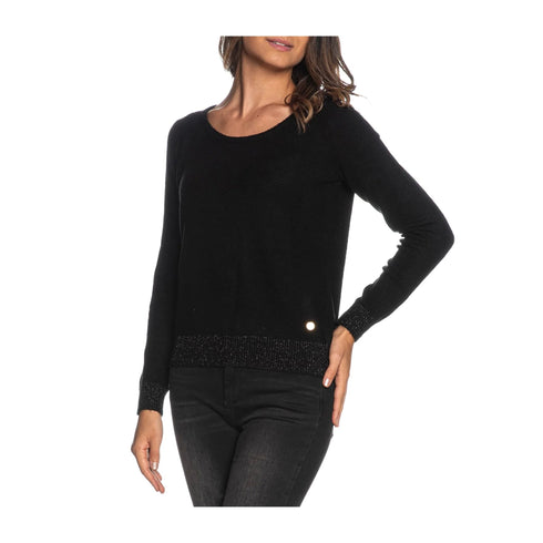 YESZEE Maglia Maglia Donna scollo tondo in lurex Nero A24 - YESZEEM058BT00 - 0801 - XS - Francavilla Moda
